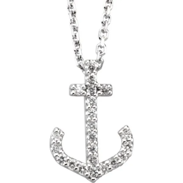 Petite Anchor Necklace Hart's Jewelers Grants Pass, OR