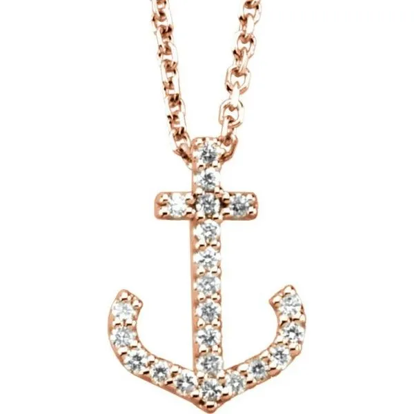 Petite Anchor Necklace Hart's Jewelers Grants Pass, OR