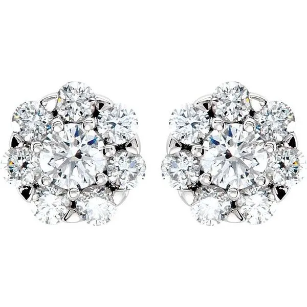 Cluster Earrings Image 2 J. Meredith Jewelers Delafield, WI