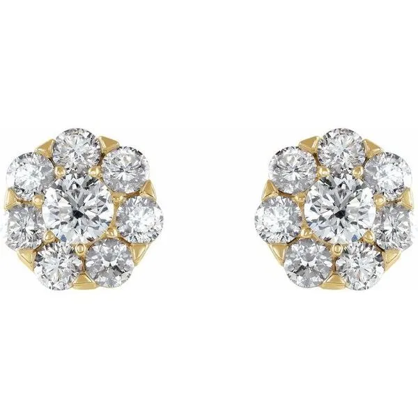 Cluster Earrings Image 2 J. Meredith Jewelers Delafield, WI