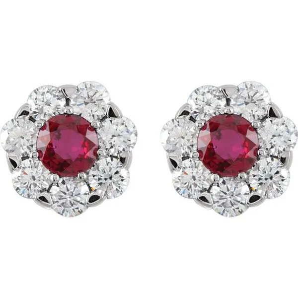 Cluster Earrings Image 2 Hopman Jewelers Elkhart, IN