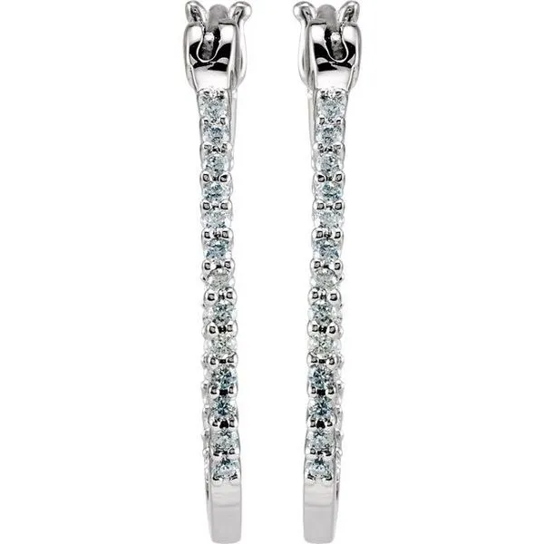 Inside-Outside Hoop Earrings Image 3 Hart's Jewelers Grants Pass, OR