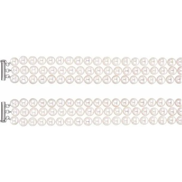 Pearl 3-Strand Necklace Becky Beck's Jewelry DeKalb, IL