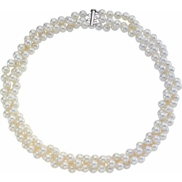 Pearl 3-Strand Necklace Image 2 Becky Beck's Jewelry DeKalb, IL