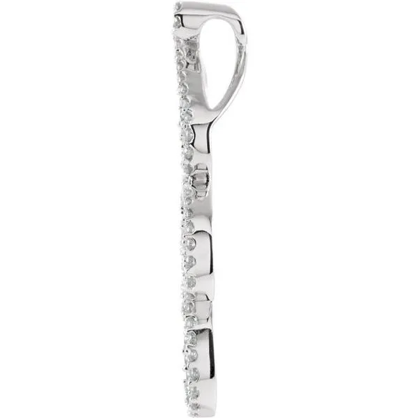 Accented Scroll Pendant Image 2 Hart's Jewelers Grants Pass, OR