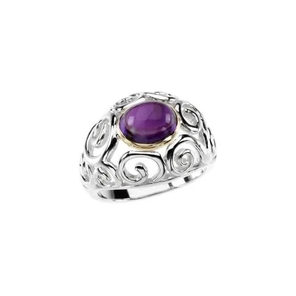 Solitaire Scroll Ring Becky Beck's Jewelry DeKalb, IL