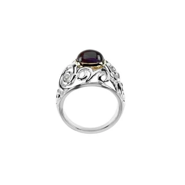 Solitaire Scroll Ring Image 2 Milan's Jewelry Inc Sarasota, FL