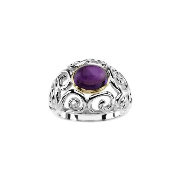 Solitaire Scroll Ring Image 3 Hart's Jewelers Grants Pass, OR