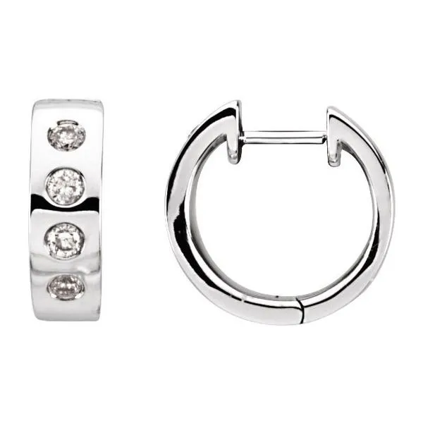 Accented Hoop Earrings Hart's Jewelers Grants Pass, OR