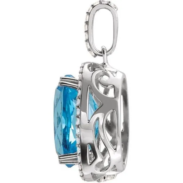 Halo-Style Pendant Image 2 Arnold's Jewelry and Gifts Logansport, IN