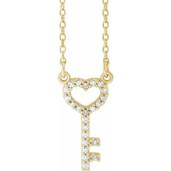 Petite Heart Key Necklace Hart's Jewelers Grants Pass, OR