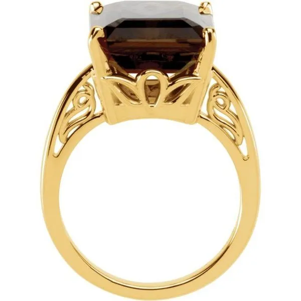 Scroll Setting® Solitaire Ring Image 2 Linwood Custom Jewelers Linwood, NJ