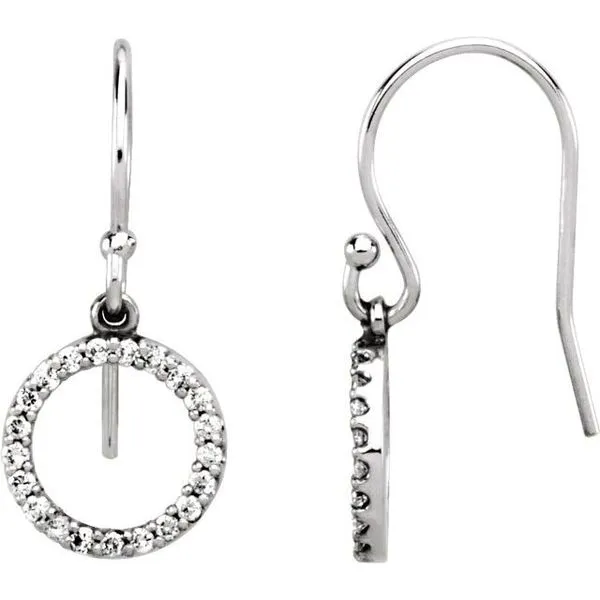 Accented Circular Earrings Hart's Jewelers Grants Pass, OR