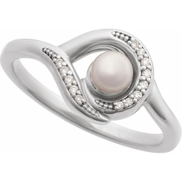 Accented Pearl Ring Image 4 Rasmussen Jewelers Spanish Fork, UT