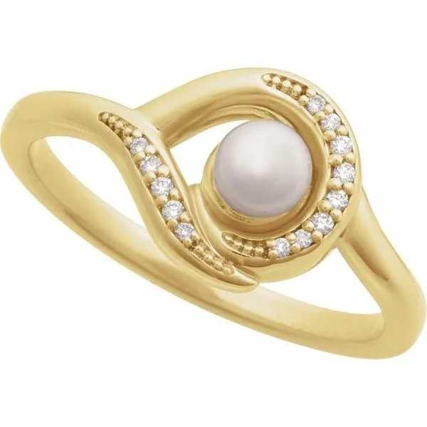 Accented Pearl Ring Image 4 Blue Heron Jewelry Company Poulsbo, WA