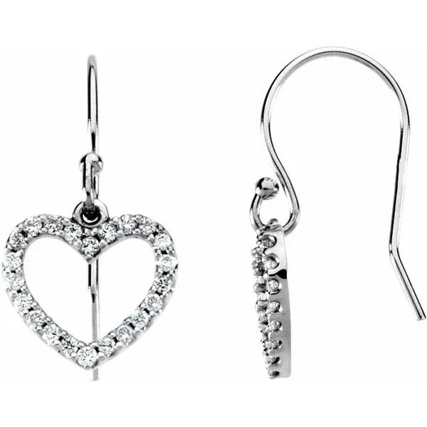 Accented Heart Earrings Hart's Jewelers Grants Pass, OR