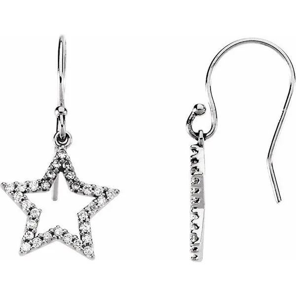 Accented Star Earrings Hart's Jewelers Grants Pass, OR