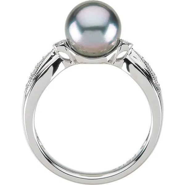 Accented Pearl Ring Image 2 M. J. Thomas Jewelers, Ltd. Stratford, CT