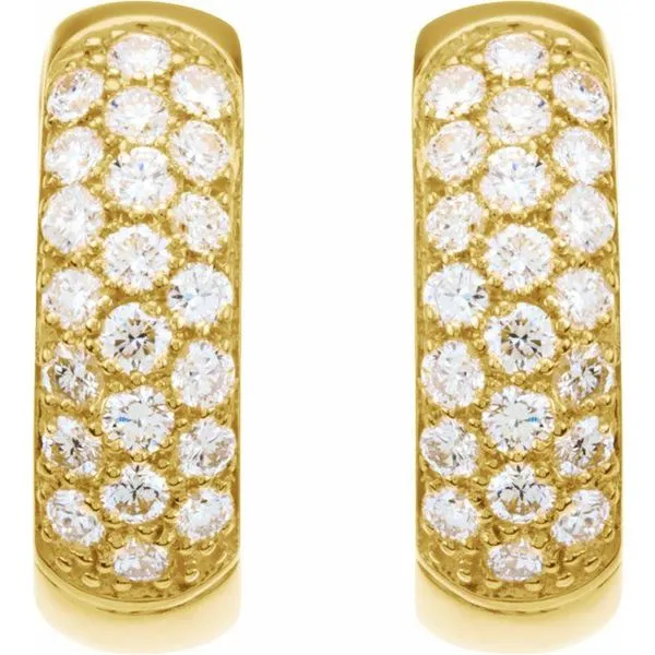 Pavé Hoop Earrings Image 2 Hart's Jewelers Grants Pass, OR