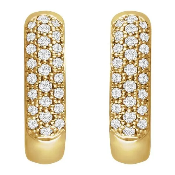 Pavé Hoop Earrings Image 2 Hart's Jewelers Grants Pass, OR