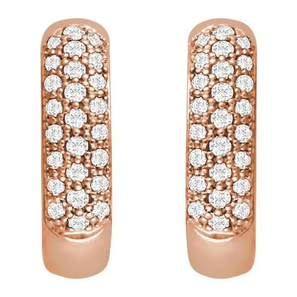 Pavé Hoop Earrings Image 2 Hopman Jewelers Elkhart, IN