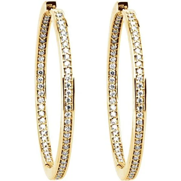 Inside-Outside Hoop Earrings Image 2 Hart's Jewelers Grants Pass, OR