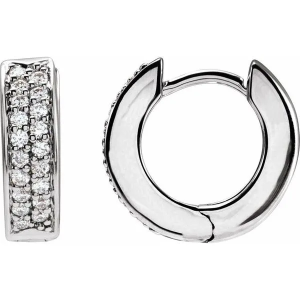 Accented Hinged Hoop Earrings Hart's Jewelers Grants Pass, OR