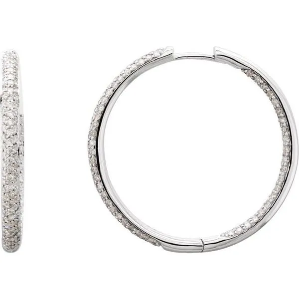 Inside-Outside Hinged Hoop Earrings J. Meredith Jewelers Delafield, WI