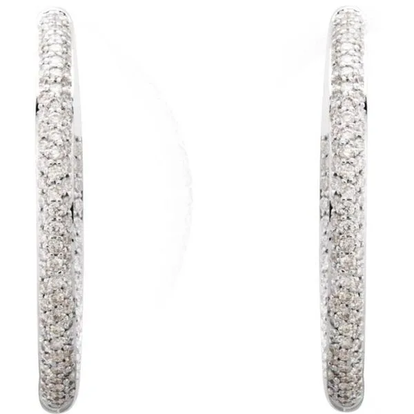 Inside-Outside Hinged Hoop Earrings Image 2 Henry B. Ball Jewelers Canton, OH