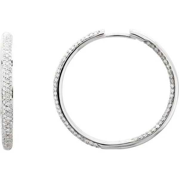 Inside-Outside Hinged Hoop Earrings J. Meredith Jewelers Delafield, WI