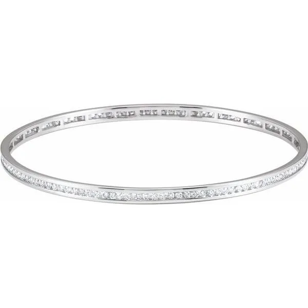 Accented Stackable Bangle Bracelet Image 2 Hart's Jewelers Grants Pass, OR