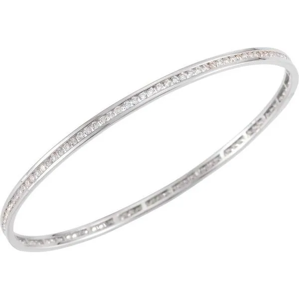 Accented Stackable Bangle Bracelet Image 3 Hart's Jewelers Grants Pass, OR