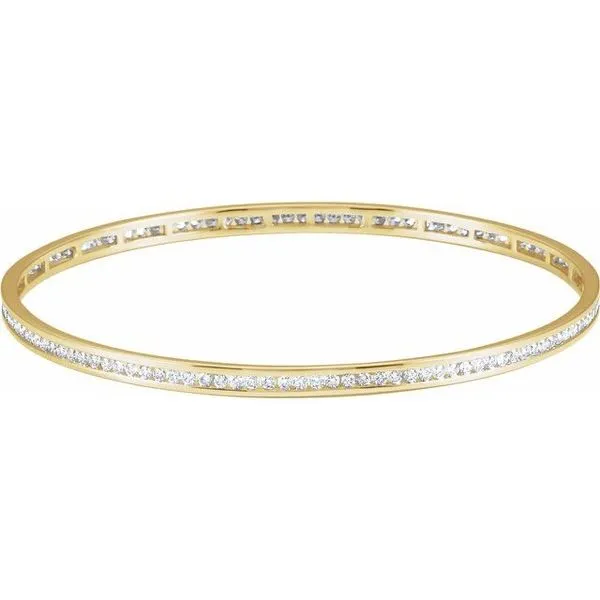 Accented Stackable Bangle Bracelet Image 2 Hart's Jewelers Grants Pass, OR