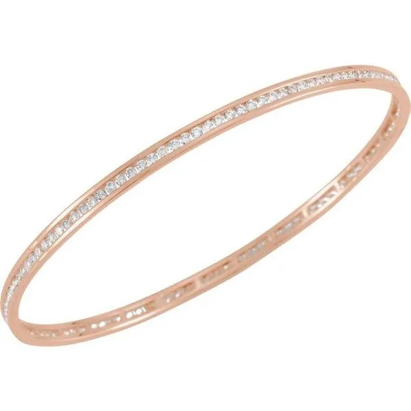 Accented Stackable Bangle Bracelet Image 3 Hopman Jewelers Elkhart, IN
