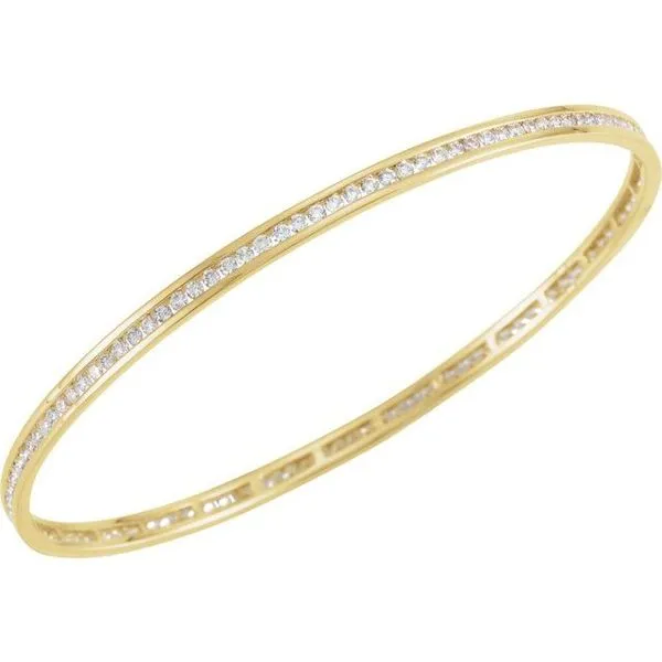 Accented Stackable Bangle Bracelet Image 3 Hart's Jewelers Grants Pass, OR