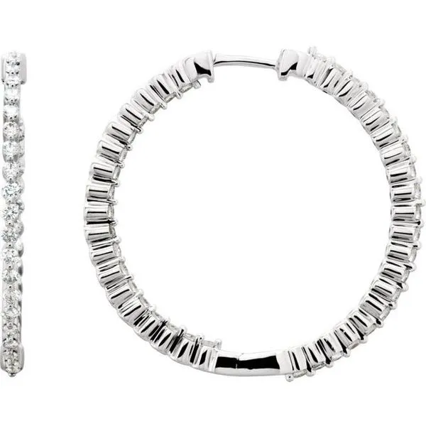 Inside-Outside Hinged Hoop Earrings Long Jewelers Chesapeake, VA