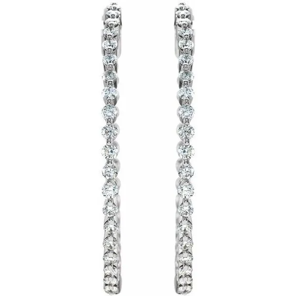 Inside-Outside Hinged Hoop Earrings Image 3 Hart's Jewelers Grants Pass, OR