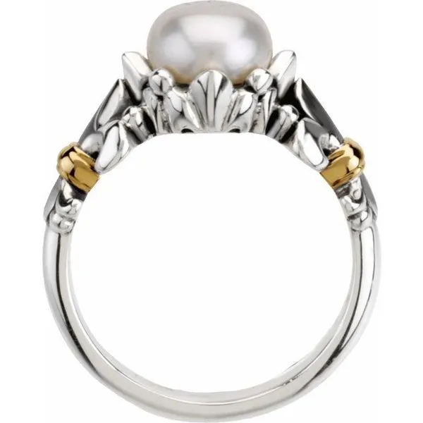 Pearl Fleur-de-lis Ring Image 2 Arnold's Jewelry and Gifts Logansport, IN