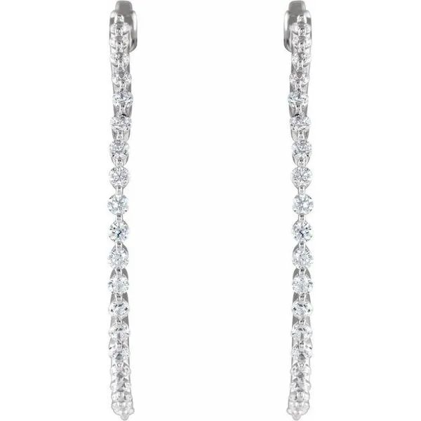 Inside-Outside Hoop Earrings Image 2 Hart's Jewelers Grants Pass, OR