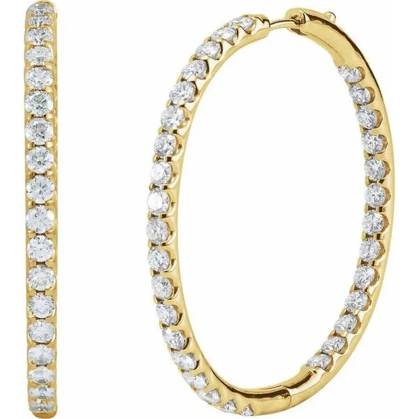 Inside-Outside Hoop Earrings Image 2 Hart's Jewelers Grants Pass, OR