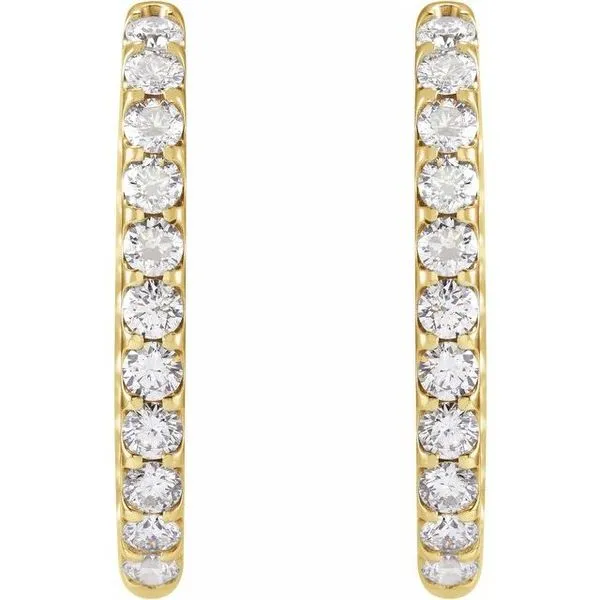 Inside-Outside Hoop Earrings Image 3 Milan's Jewelry Inc Sarasota, FL