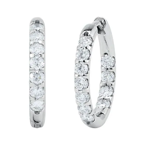 Inside-Outside Hoop Earrings Image 2 Hart's Jewelers Grants Pass, OR