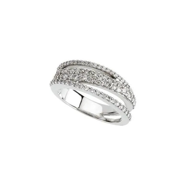 Accented Criss-Cross Ring Image 5 Hart's Jewelers Grants Pass, OR
