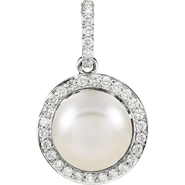 Halo-Style Pearl Pendant Holly's Jewelry Mountain Home, AR