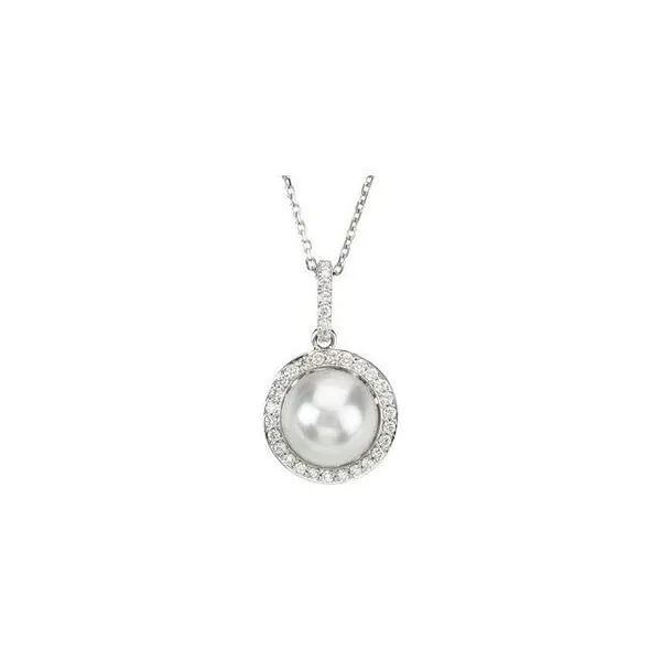 Halo-Style Pearl Necklace Arnold's Jewelry and Gifts Logansport, IN