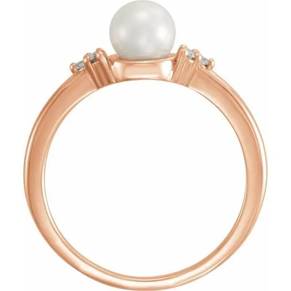 Accented Pearl Ring Image 2 Henry B. Ball Jewelers Canton, OH