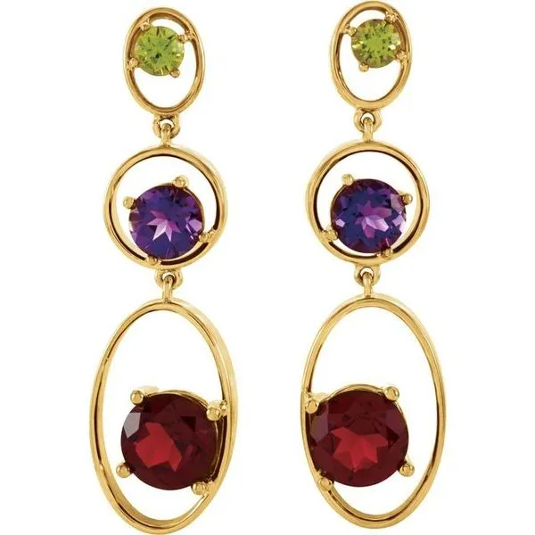 Graduated Geometric Earrings Image 2 Milan's Jewelry Inc Sarasota, FL