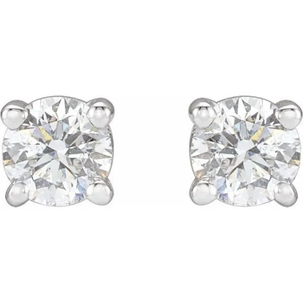 Round 4-Prong Stud Earrings Image 2 Henry B. Ball Jewelers Canton, OH