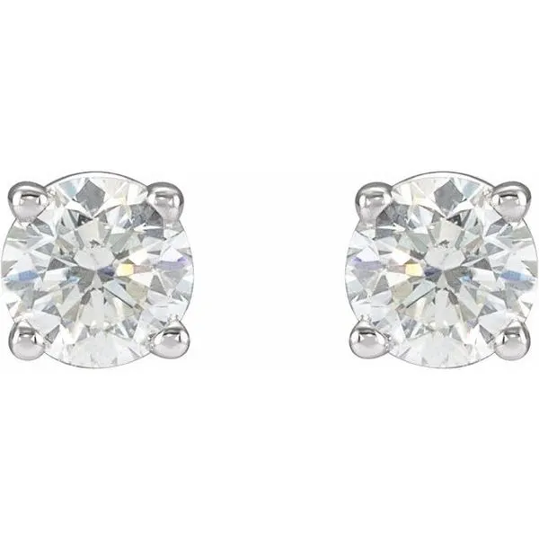 Round 4-Prong Stud Earrings Image 2 Milan's Jewelry Inc Sarasota, FL