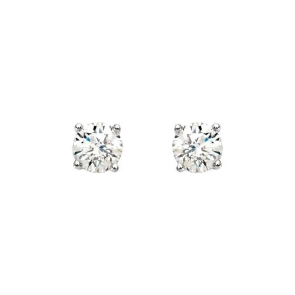 Round 4-Prong Stud Earrings Image 2 Henry B. Ball Jewelers Canton, OH